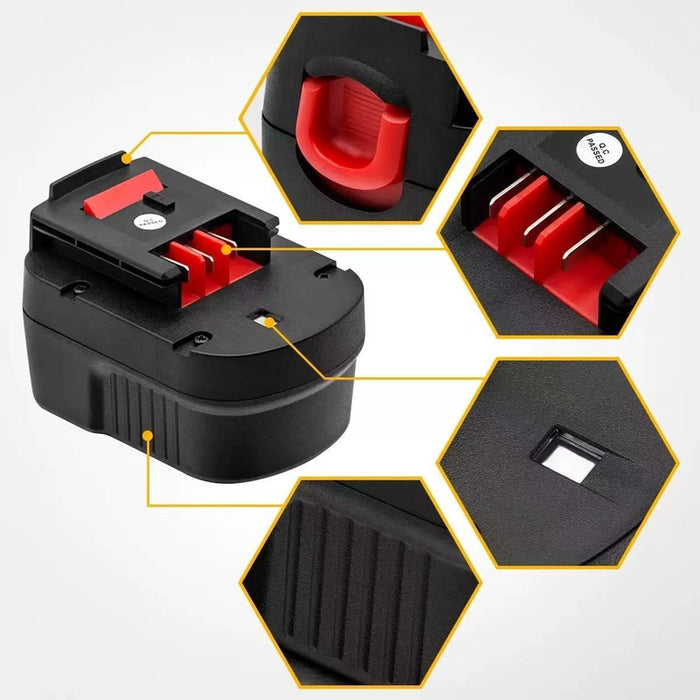 Compatible with Black & Decker 12V FSB12 BD1204L NiMH batteries