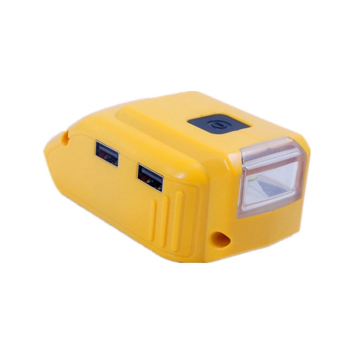Replaces DeWalt 18V Battery Adapter DCB090 USB Adapter with DC Port and LED Light
