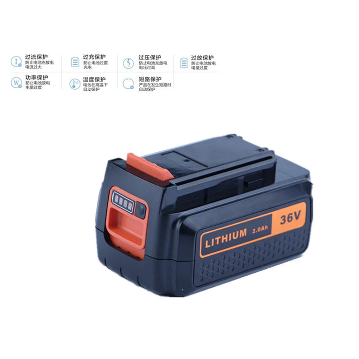Replaces Black & Decker BL20362 36V/40V lithium battery LBX2040 LBXR2036 tool battery