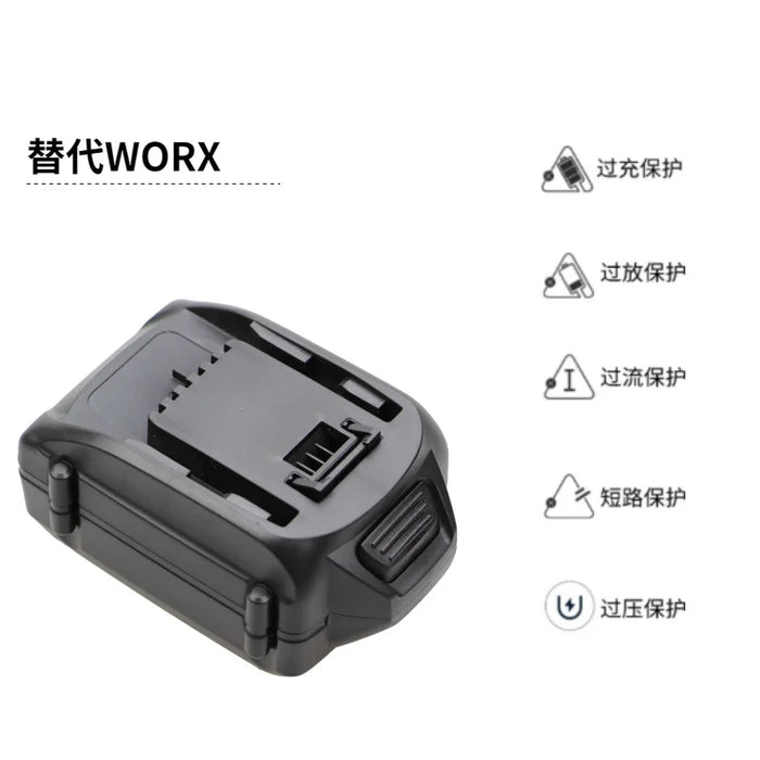 Replaces the Worx WA3511 18V high-capacity power lithium-ion battery pack for tool batteries