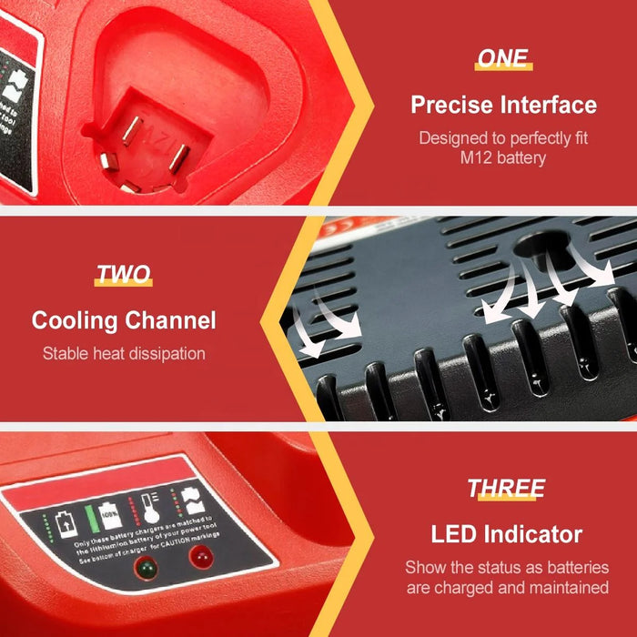 USB Power Source for Milwaukees M12 48-59-1201 N12 USB Charging Adapter 10.8V/12V Heated Jacket Li-ion Battery Power Source